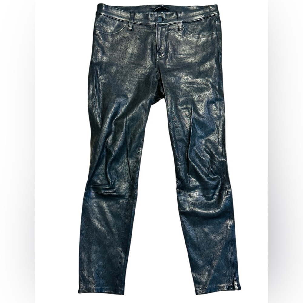 J Brand Black shiny LEATHER Pants
